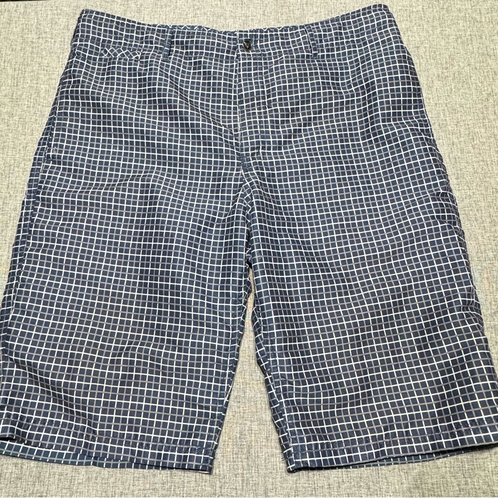Univibe Men’s Blue Plaid Swim Trunks Size 34
